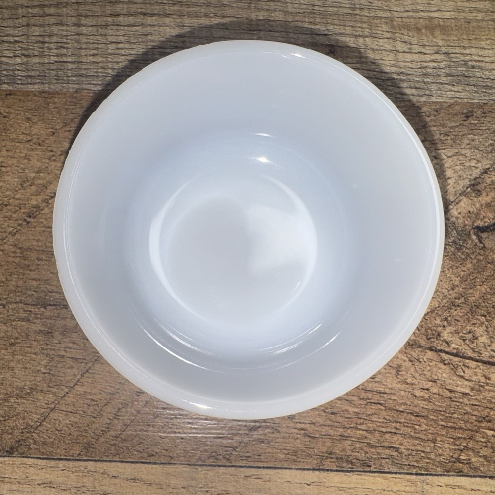 Vintage Fire King Milk Glass Custard Cup 6 Ounce Ramekin Dessert Baking Bowl